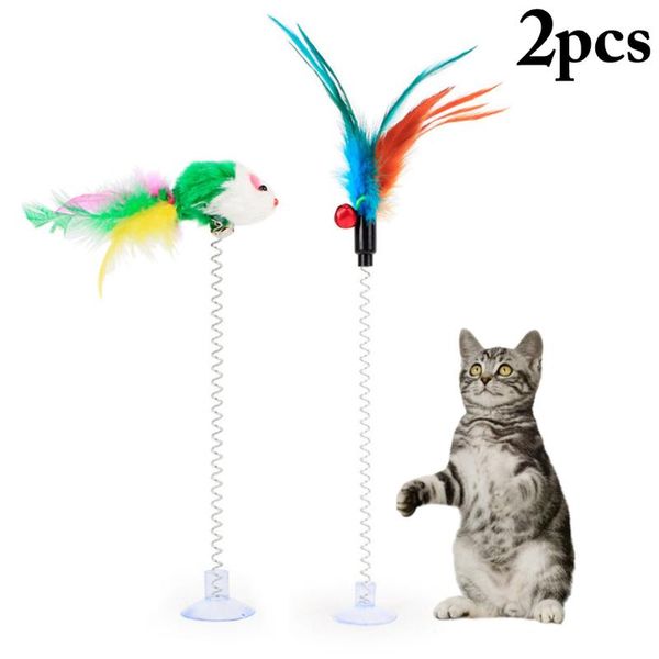 cat toys 2pcs pet toy funny interactive suction spring feather wand teaser supplies for cats
cat toys 2pcs pet toy funny interactive suction spring feather wand teaser supplies for cats