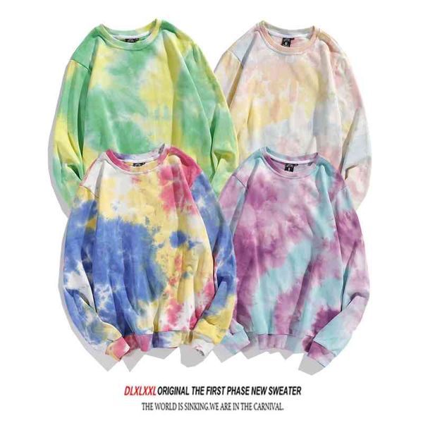 autumn new brand ins tie dyed sweater men's street hip hop skateboard loose gradient couple pullover fashion, Black
autumn new brand ins tie dyed sweater men's street hip hop skateboard loose gradient couple pullover fashion, Black