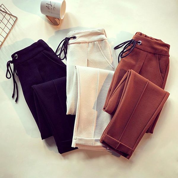 women's pants & capris slacks female 2021 autumn winters tall waist trousers turnip loose straight feet nine points haroun, Black;white
women's pants & capris slacks female 2021 autumn winters tall waist trousers turnip loose straight feet nine points haroun, Black;white