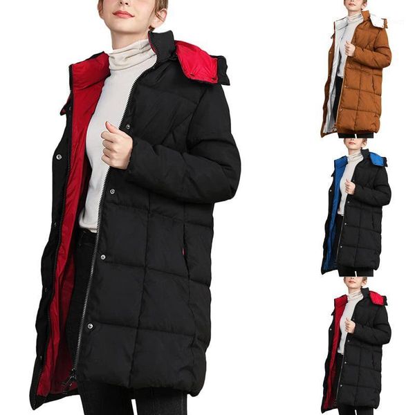 women's jackets in stock glossy warm cotton jacket padded parkas fur collar winter coatomen solid color casual zipper hooded long coat, Black;brown
women's jackets in stock glossy warm cotton jacket padded parkas fur collar winter coatomen solid color casual zipper hooded long coat, Black;brown
