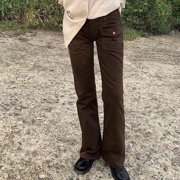 women's pants & capris doury vintage brown straight y2k button low waisted pockets trousers korean harajuku pencil jeans women streetwe, Black;white
women's pants & capris doury vintage brown straight y2k button low waisted pockets trousers korean harajuku pencil jeans women streetwe, Black;white