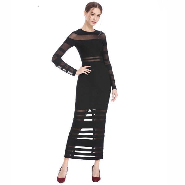 party luxury dresses two color fashion back split perspective mh long bandage, Black
party luxury dresses two color fashion back split perspective mh long bandage, Black