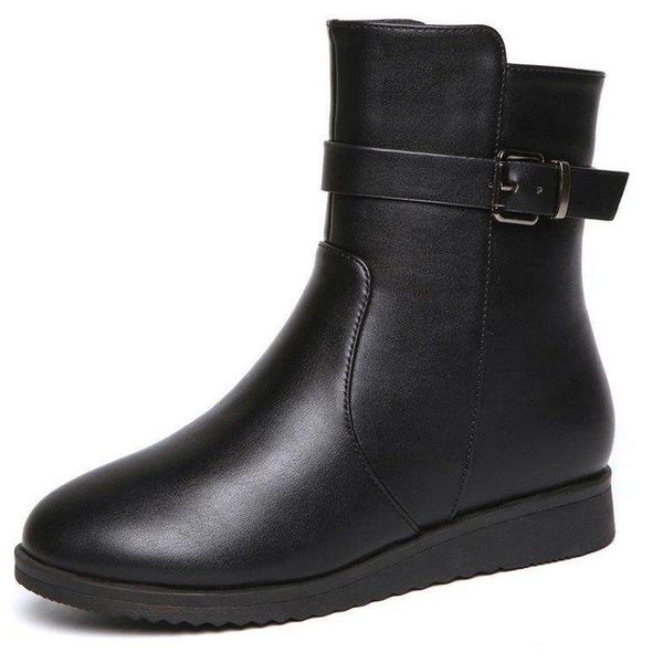boots 2021 autumn and winter style women's belt buckle low-heeled wedge-heel short warm thick-soled, Black
boots 2021 autumn and winter style women's belt buckle low-heeled wedge-heel short warm thick-soled, Black