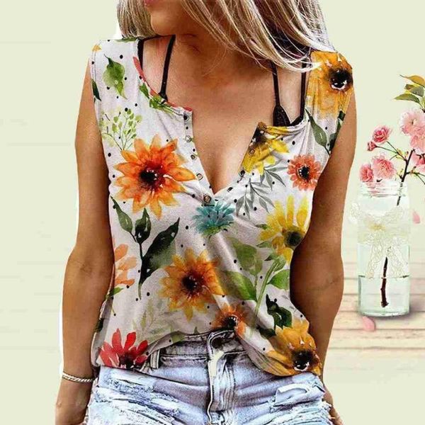 women's t-shirt summer v-neck printed casual sleeveless vest follower women camisole n4g3, White
women's t-shirt summer v-neck printed casual sleeveless vest follower women camisole n4g3, White