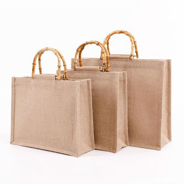 storage bags jute shopping bag old-fashioned bamboo handle portable shopper exquisite natural gift with waterproof film
storage bags jute shopping bag old-fashioned bamboo handle portable shopper exquisite natural gift with waterproof film