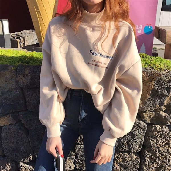 women's hoodies & sweatshirts autumn and winter 2021 yuansuo style harajuku plush thickened stand-up collar sweatshirt korea loose em*, Black
women's hoodies & sweatshirts autumn and winter 2021 yuansuo style harajuku plush thickened stand-up collar sweatshirt korea loose em*, Black