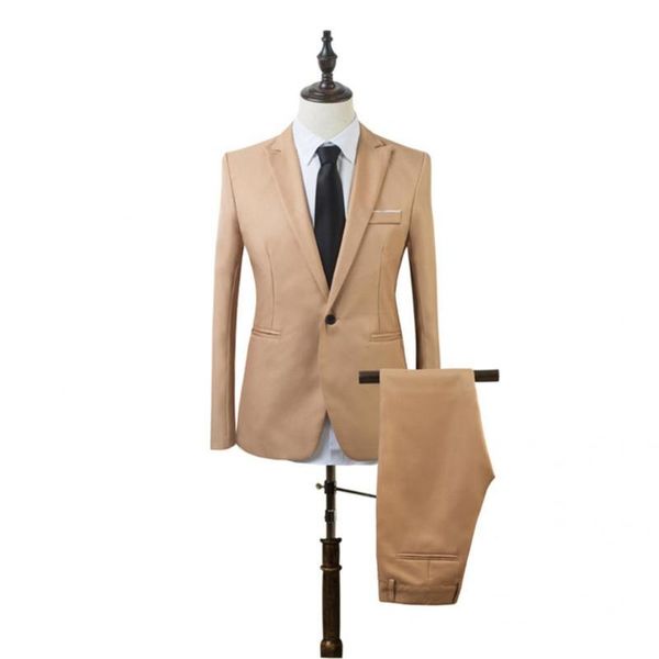 men's tracksuits business office men suit set solid color lapel formal stylish one button pockets blazer coat with pants for wedding we, Gray
men's tracksuits business office men suit set solid color lapel formal stylish one button pockets blazer coat with pants for wedding we, Gray