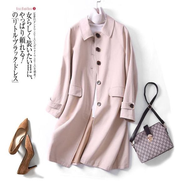 quality japanese cotton windbreaker women's long coat 2021 spring and autumn ladies clothing trench coats, Tan;black
quality japanese cotton windbreaker women's long coat 2021 spring and autumn ladies clothing trench coats, Tan;black