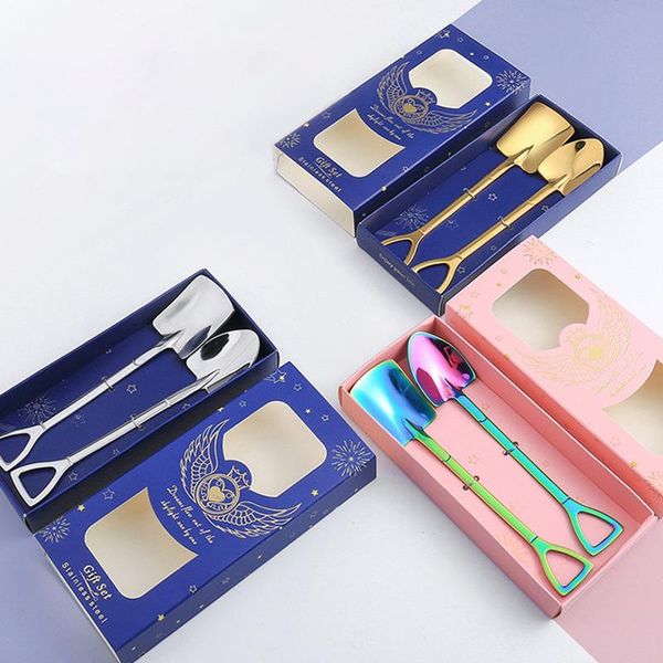 spoons creative stainless steel coffee spoon set with box dessert ice cream square round head gift
spoons creative stainless steel coffee spoon set with box dessert ice cream square round head gift