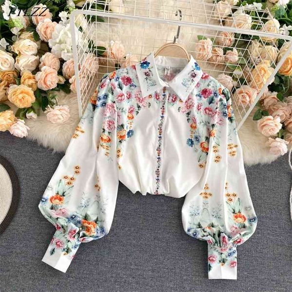 spring autumn women vintage designed blouses printed lantern long sleeves single breasted loose shirt ladies 210430, White
spring autumn women vintage designed blouses printed lantern long sleeves single breasted loose shirt ladies 210430, White