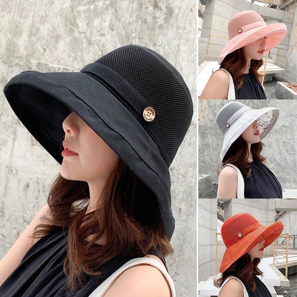wide brim hats women summer foldable sun hat beach solid color net mesh large anti-uv female lady cloth sunscreen breathable cap, Blue;gray
wide brim hats women summer foldable sun hat beach solid color net mesh large anti-uv female lady cloth sunscreen breathable cap, Blue;gray