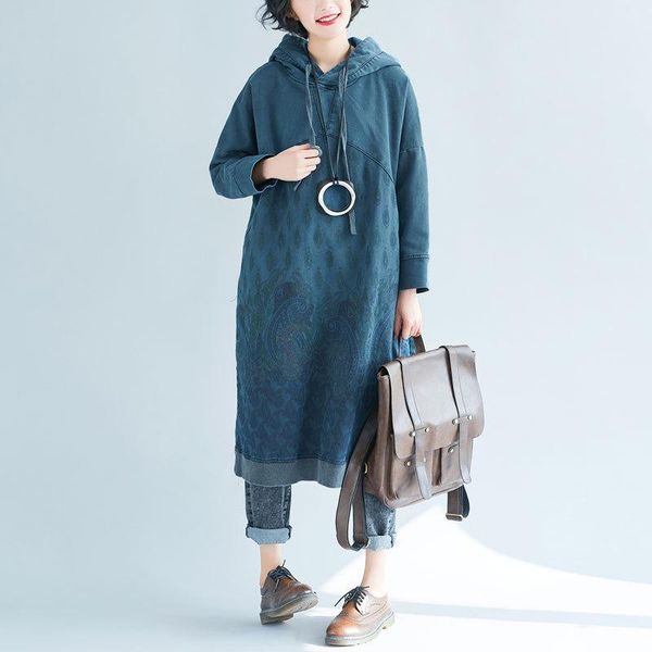 casual dresses women's plus size sweater autumn and winter ethnic style printed hooded mid-length dress, Black;gray
casual dresses women's plus size sweater autumn and winter ethnic style printed hooded mid-length dress, Black;gray