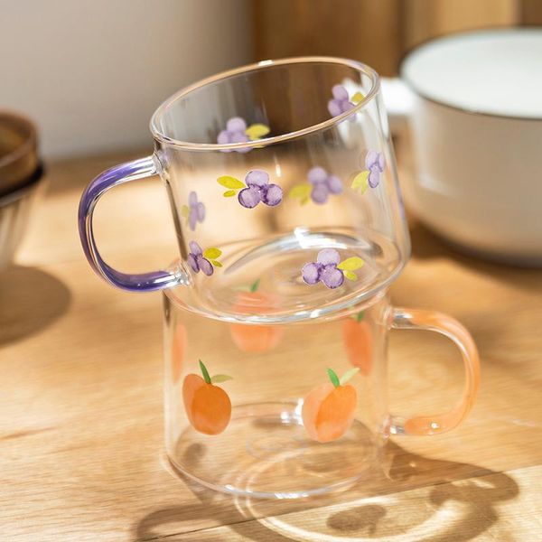 mugs 400ml fruit pattern glass mug with handle transparent breakfast milk oats cup office home couple water cups kitchen drinkware
mugs 400ml fruit pattern glass mug with handle transparent breakfast milk oats cup office home couple water cups kitchen drinkware