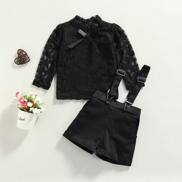 clothing sets 2pcs fashion fall baby girls clothes set long sleeve floral lace mesh shirt black suspender shorts spring autumn, White
clothing sets 2pcs fashion fall baby girls clothes set long sleeve floral lace mesh shirt black suspender shorts spring autumn, White