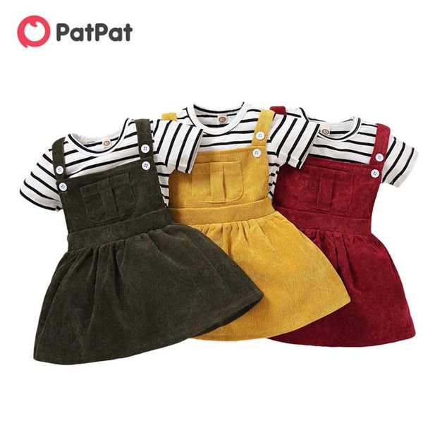 patpat arrival 2021 spring and summer 2pcs baby girl short-sleeve stripes casual suit-dress baby's clothing sets, White
patpat arrival 2021 spring and summer 2pcs baby girl short-sleeve stripes casual suit-dress baby's clothing sets, White