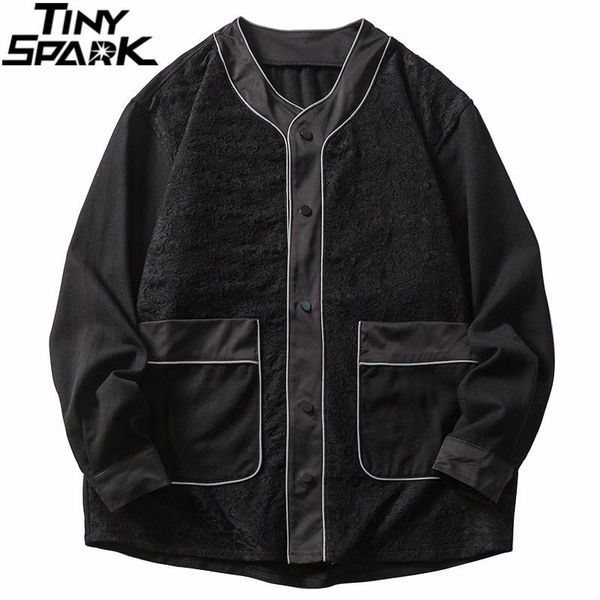 men's jackets hip hop streetwear jacket men vintage retro reflective 2021 autumn harajuku cotton casual coat outwear button, Black;brown
men's jackets hip hop streetwear jacket men vintage retro reflective 2021 autumn harajuku cotton casual coat outwear button, Black;brown