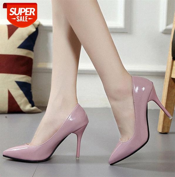 nightclub super high heel shoes 2017 pointed heels stiletto work #vi54