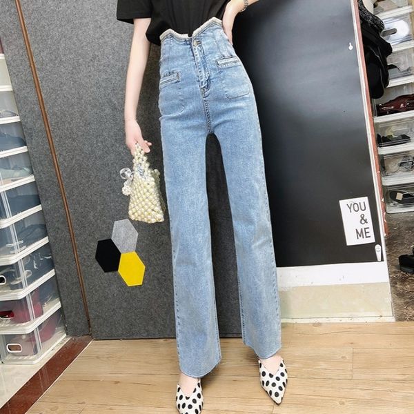women's jeans high-waist pearls push up brim pants wide female leg loosely trimmed brem fashion high-blue light jean street x8r4
women's jeans high-waist pearls push up brim pants wide female leg loosely trimmed brem fashion high-blue light jean street x8r4