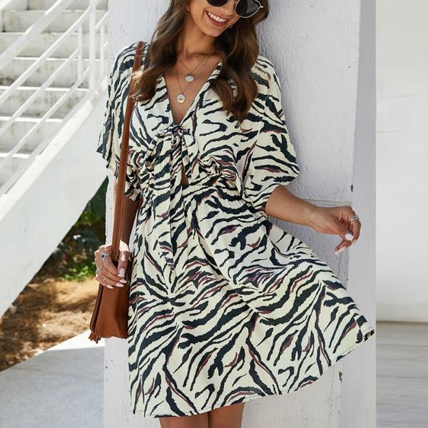 casual dresses zebra print mini dress women 2021 summer ruffle bow short sleeve a line beach party female vestidos, Black;gray
casual dresses zebra print mini dress women 2021 summer ruffle bow short sleeve a line beach party female vestidos, Black;gray