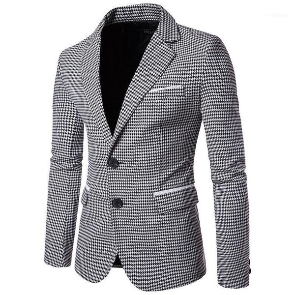 men's suits & blazers men stylish bird check large body pocket with white trim for casual two-button suit1, White;black
men's suits & blazers men stylish bird check large body pocket with white trim for casual two-button suit1, White;black
