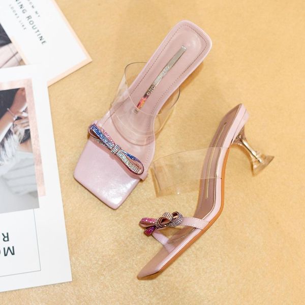 slippers low shoes square toe ladies' thin heels slipers women butterfly-knot heeled mules rubber flip flops jelly slides 2021 h, Black
slippers low shoes square toe ladies' thin heels slipers women butterfly-knot heeled mules rubber flip flops jelly slides 2021 h, Black
