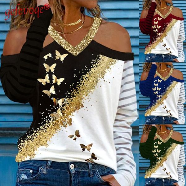 women's t-shirt 2021 autumn fashion patchwork v-neck butterfly print for women office lady loose long sleeve plus size femme, White
women's t-shirt 2021 autumn fashion patchwork v-neck butterfly print for women office lady loose long sleeve plus size femme, White