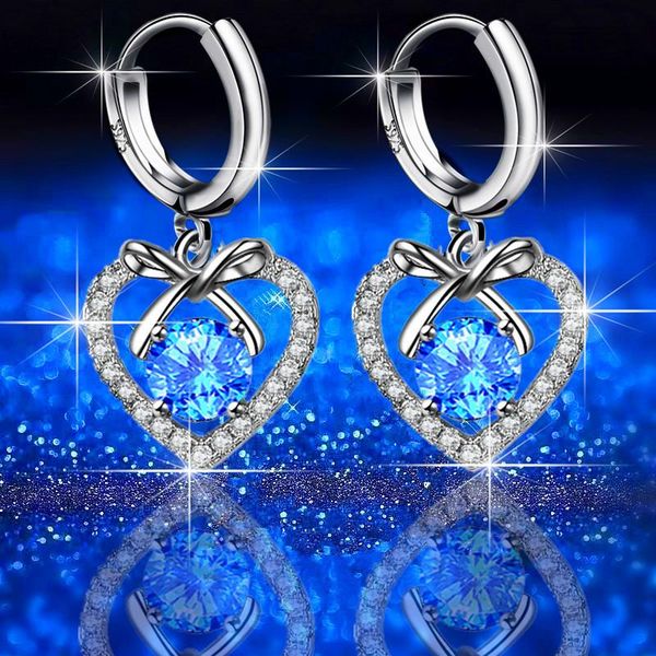 hoop & huggie kofsac 925 sterling silver zircon love heart earrings women bow earring jewelry cute/romantic female mid-length, Golden;silver
hoop & huggie kofsac 925 sterling silver zircon love heart earrings women bow earring jewelry cute/romantic female mid-length, Golden;silver