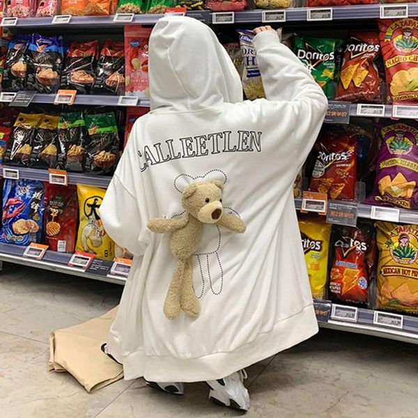 women's hoodies & sweatshirts zip-up hoodie women loose bear doll kawaii sweatshirt pockets casual oversized harajuku streetwear womens, Black
women's hoodies & sweatshirts zip-up hoodie women loose bear doll kawaii sweatshirt pockets casual oversized harajuku streetwear womens, Black