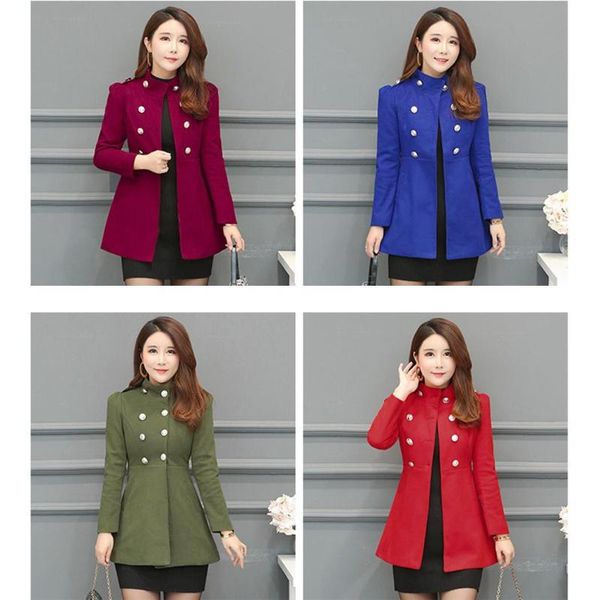 women's wool & blends women warm casual stand collar long casual, street, outdoor, etc sleeve solid button lantern coat outwear, Black
women's wool & blends women warm casual stand collar long casual, street, outdoor, etc sleeve solid button lantern coat outwear, Black