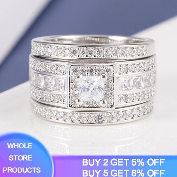 cluster rings luxury female clear crystal ring set dainty stacking for women 925 solid silver promise wedding jewelry gifts r133, Golden;silver
cluster rings luxury female clear crystal ring set dainty stacking for women 925 solid silver promise wedding jewelry gifts r133, Golden;silver