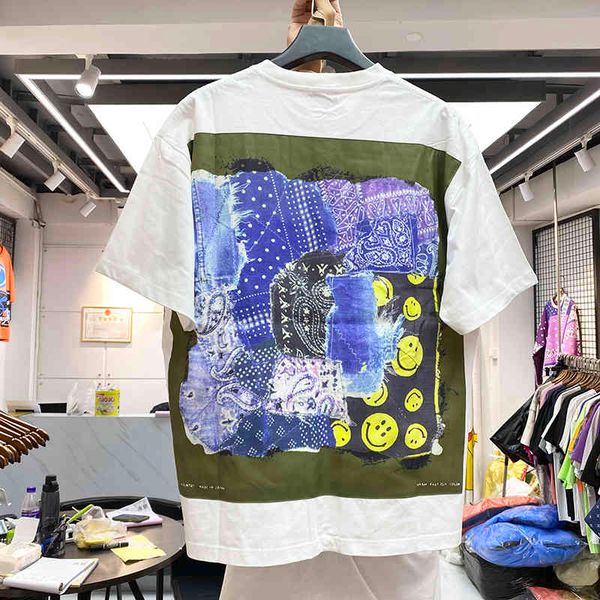 men's t-shirts 2021 kapital man male shirt woman return cashew graphic flower soon impression t-shirts, White;black
men's t-shirts 2021 kapital man male shirt woman return cashew graphic flower soon impression t-shirts, White;black