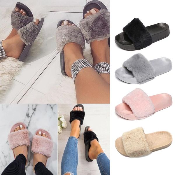 wisefin winter women home slippers with faux fur warm shoes woman slip on flat female slides black pink beige gray size37-41 d20
wisefin winter women home slippers with faux fur warm shoes woman slip on flat female slides black pink beige gray size37-41 d20