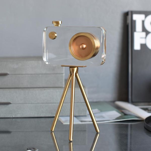 decorative objects & figurines modern crystal camera ornaments with gold metal stand home crafts living room decor office deskaccessorie
decorative objects & figurines modern crystal camera ornaments with gold metal stand home crafts living room decor office deskaccessorie
