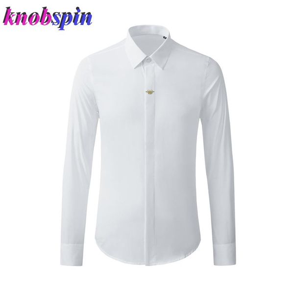 luxury men shirt 100% pure cotton long sleeve slim business male dress shirts solid turn down collar casual plus size camisas men's, White;black
luxury men shirt 100% pure cotton long sleeve slim business male dress shirts solid turn down collar casual plus size camisas men's, White;black