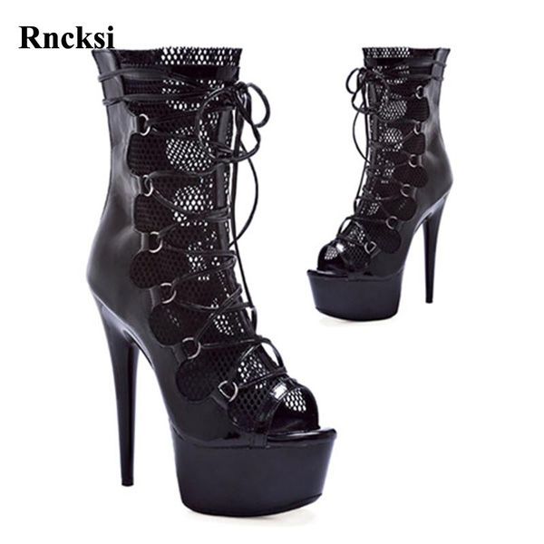 rncksi fashion women peep toe 15cm lady party high heels thick roots pole dancing boots ankle shoes, Black
rncksi fashion women peep toe 15cm lady party high heels thick roots pole dancing boots ankle shoes, Black