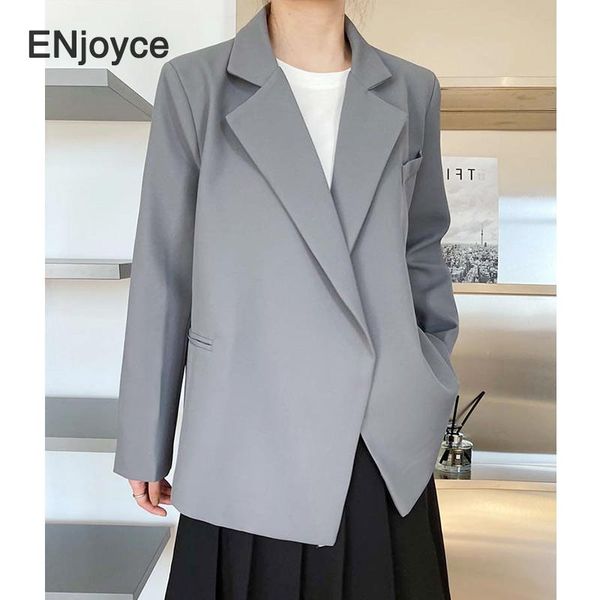 woman blazer 2021 spring autumn vintage grey suit women casual korean style fashion lapel hidden button suits jacket women's & blazers, White;black
woman blazer 2021 spring autumn vintage grey suit women casual korean style fashion lapel hidden button suits jacket women's & blazers, White;black