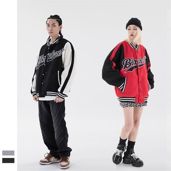 high street fashion color block casual jacket autumn winter handsome men stand collar thick baseball uniform jackets coat men's, Black;brown
high street fashion color block casual jacket autumn winter handsome men stand collar thick baseball uniform jackets coat men's, Black;brown