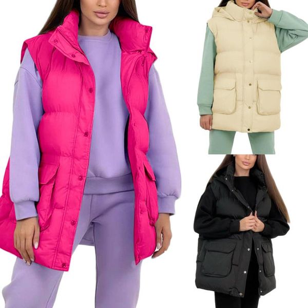 women's down & parkas female waistcoat winter, solid color stand collar sleeveless thick coat jacket for autumn pink/black/apricot, s/m
women's down & parkas female waistcoat winter, solid color stand collar sleeveless thick coat jacket for autumn pink/black/apricot, s/m