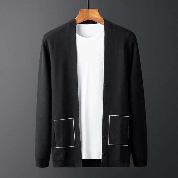 sweaters knit 2021 autumn men's cardigan youth sweater shirt trend slim casual coat, White;black
sweaters knit 2021 autumn men's cardigan youth sweater shirt trend slim casual coat, White;black