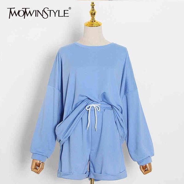 casual solid two piece set for women o neck long sleeve high waist wide leg pants loose sets female 210423, White
casual solid two piece set for women o neck long sleeve high waist wide leg pants loose sets female 210423, White
