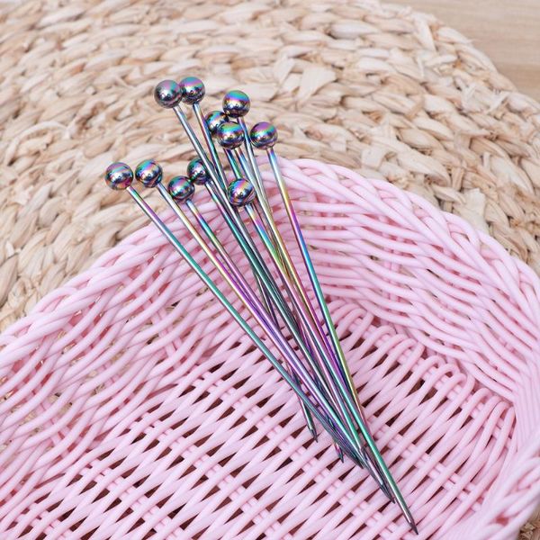 10pcs stainless steel cocktail picks fruit sticks toothpicks appetizer pick for party bar (round bead head) forks
10pcs stainless steel cocktail picks fruit sticks toothpicks appetizer pick for party bar (round bead head) forks