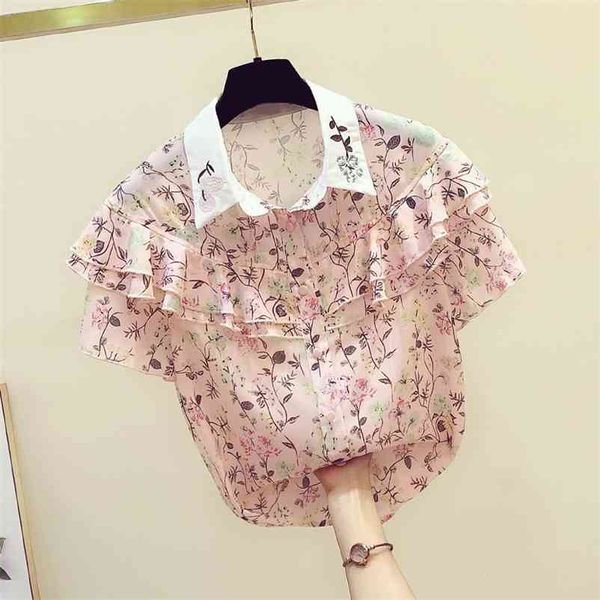 summer women embroidery lapel shirt chiffon blouse short sleeve ruffles ladies all-match blouuse blusas a3253 210519, White
summer women embroidery lapel shirt chiffon blouse short sleeve ruffles ladies all-match blouuse blusas a3253 210519, White