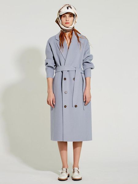 women's wool & blends double-sided cashmere coat middle and long 2021 french cold wind profile, Black
women's wool & blends double-sided cashmere coat middle and long 2021 french cold wind profile, Black