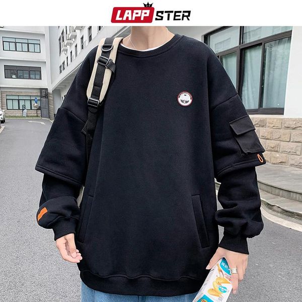 men's sweaters lappster men pockets japanese streetwear harajuku hoodies 2021 mens vintage kawaii solid male causal kpop sweat, White;black
men's sweaters lappster men pockets japanese streetwear harajuku hoodies 2021 mens vintage kawaii solid male causal kpop sweat, White;black