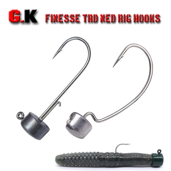 brand finesse ned rig hook 4pcs/lot jig head barbed worm bait hooks soft crawfish lure lerrues for bass perch fishing
brand finesse ned rig hook 4pcs/lot jig head barbed worm bait hooks soft crawfish lure lerrues for bass perch fishing