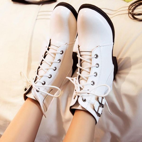 boots autumn ankle for women fashion metal buckle chunky heels casual round toe short lace up shoes female, Black
boots autumn ankle for women fashion metal buckle chunky heels casual round toe short lace up shoes female, Black