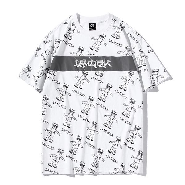 men women casual printed t-shirts cotton loose popular rock hip hop rapper shirt tee, White;black
men women casual printed t-shirts cotton loose popular rock hip hop rapper shirt tee, White;black