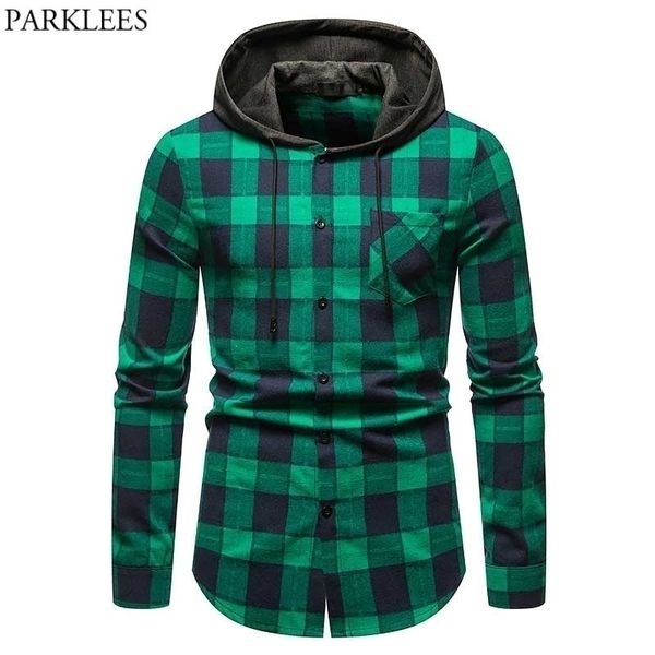 green plaid check hoodie shirt men fashion long sleeve mens hooded shirts casual patchwork hoodies shirts jackets chemise 210522, White;black
green plaid check hoodie shirt men fashion long sleeve mens hooded shirts casual patchwork hoodies shirts jackets chemise 210522, White;black