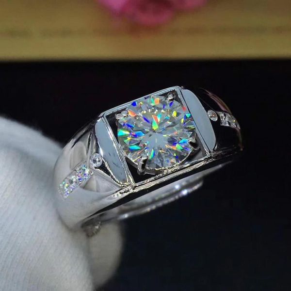 classic 2ct round moissanite wedding rings men's 925 sterling silver platinum plated male d color drop cluster, Golden;silver
classic 2ct round moissanite wedding rings men's 925 sterling silver platinum plated male d color drop cluster, Golden;silver