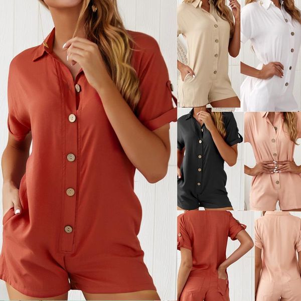 women's jumpsuits & rompers summer women linen cotton beach playsuits casual solid button pocket overalls short loose holiday, Black;white
women's jumpsuits & rompers summer women linen cotton beach playsuits casual solid button pocket overalls short loose holiday, Black;white